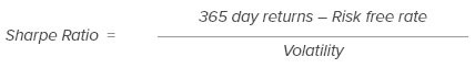 Sharpe ratio